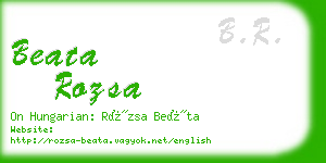 beata rozsa business card